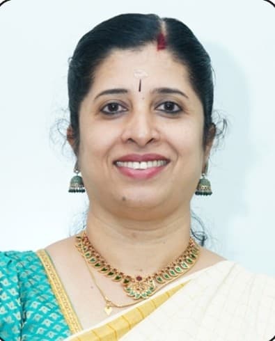 Portrait of Ajitha Unnikrishnan, English Teacher at Pristine Public School